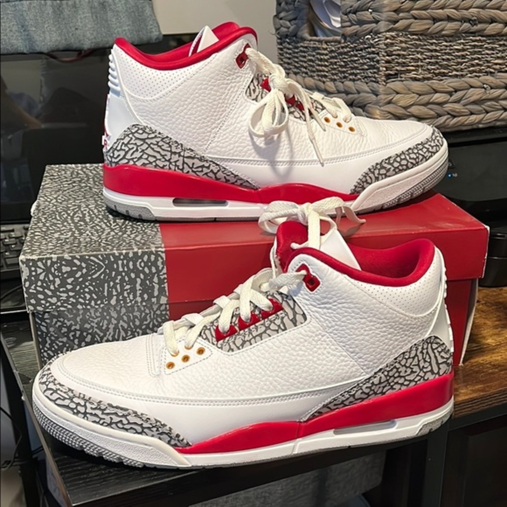 Jordan 3 Retro "Fire Red" Sneakers - Men’s Size 11.5 - With Box